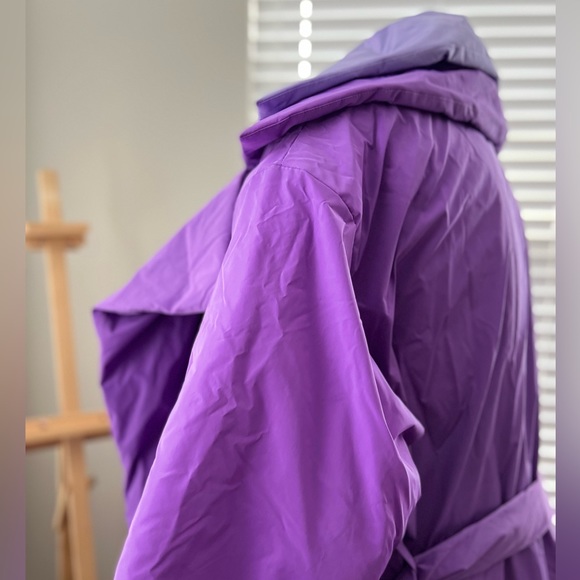 AMAZING LONGLINE PURPLE PUFFER COAT FOR THAT SKI SUIT TOPPER - Picture 6 of 6